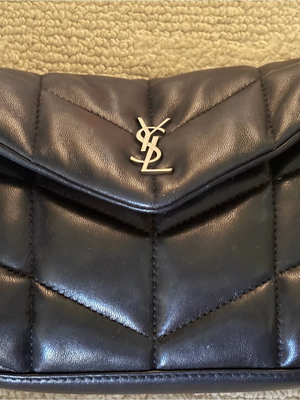 Saint Laurent Lambskin monogram loulou puffer pouch with its own card case